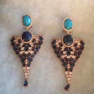Christina Sabottini new earrings with teal turquoise